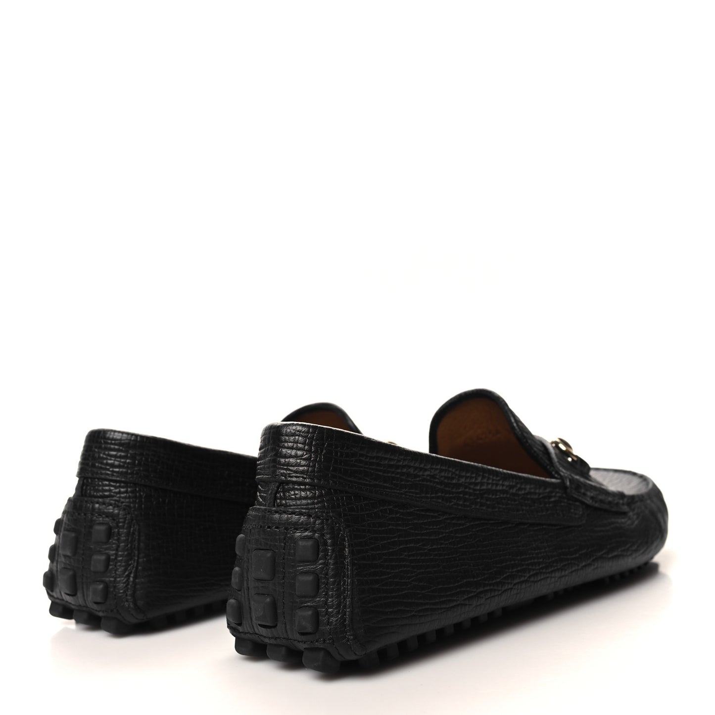 Calfskin Mens Horsebit Alcapulco Moccasins 11.5 Black