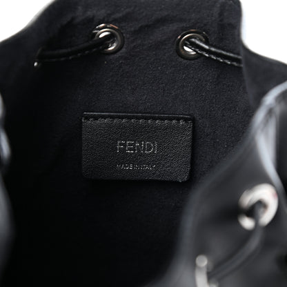 Fendi Vitello Liberty Velvet F is Fendi FF Bi-Color Mini Mon Tresor Bucket Bag Black Fango 6 of 12
