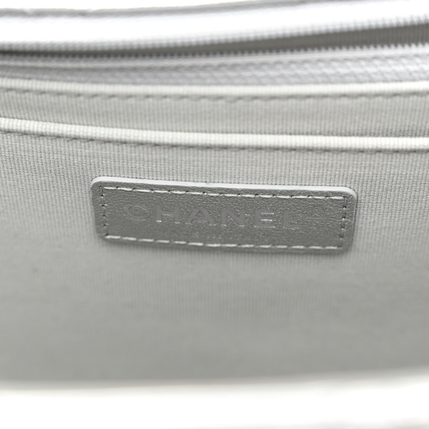 Chanel Metallic Lambskin Quilted XXL Travel Flap Bag Silver 6 of 11