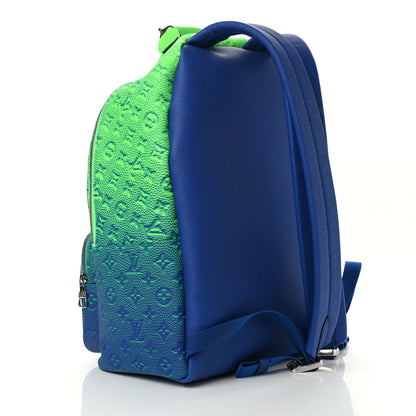 Louis Vuitton Taurillon Illusion Multipockets Backpack Bleu Vert 3 of 8