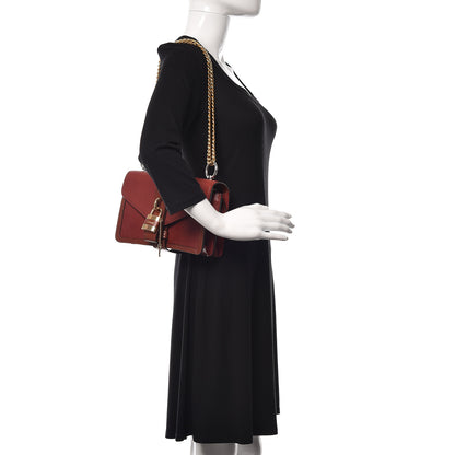 Chloe Shiny Goatskin Calfskin Aby Chain Shoulder Bag Sepia Brown 2 of 9