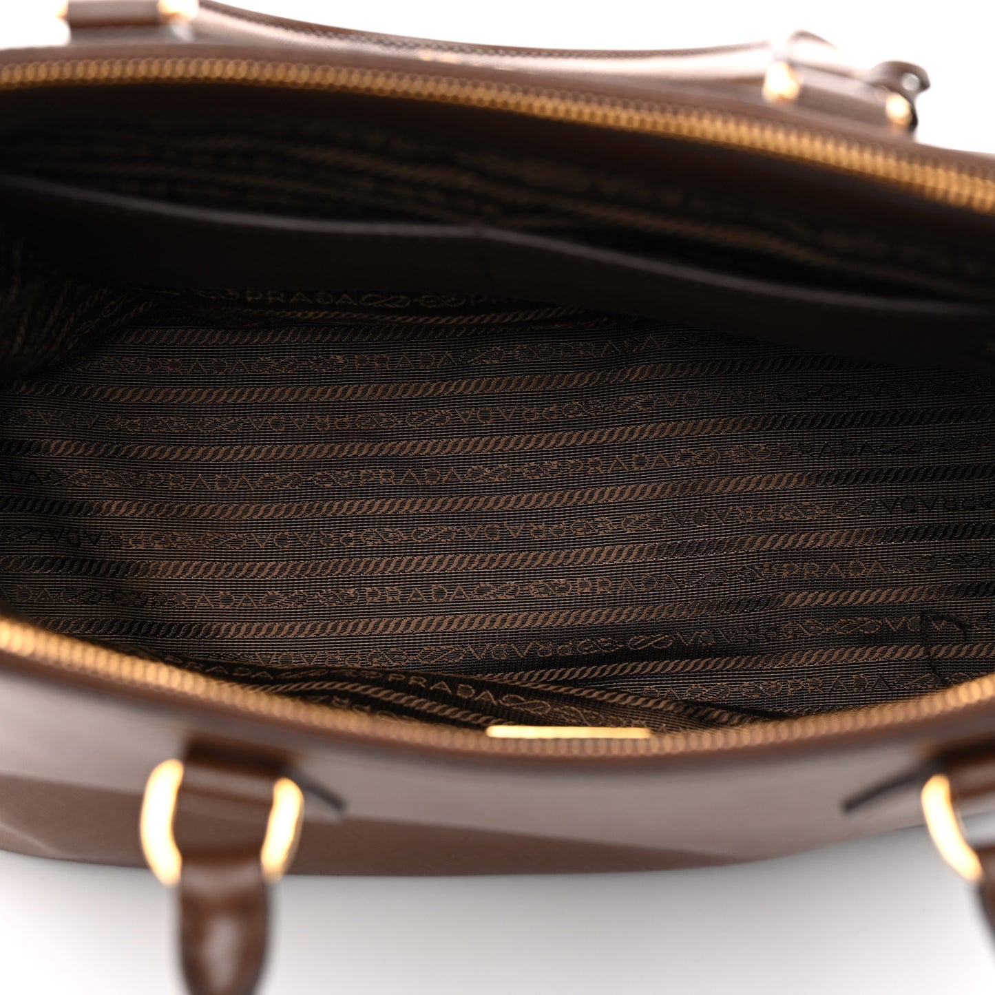 Saffiano Lux Large Galleria Double Zip Tote Cacao