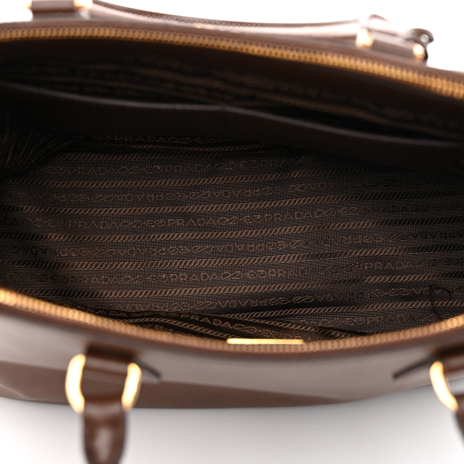 Prada Saffiano Lux Large Galleria Double Zip Tote Cacao 5 of 12