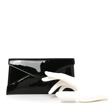 Saint Laurent Patent Paloma Envelope Clutch Black Black 2 of 7