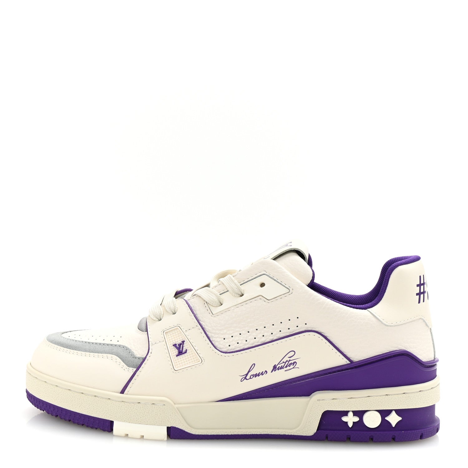 Louis Vuitton Calfskin Womens LV Trainer Sneakers 39 Purple 1 of 8