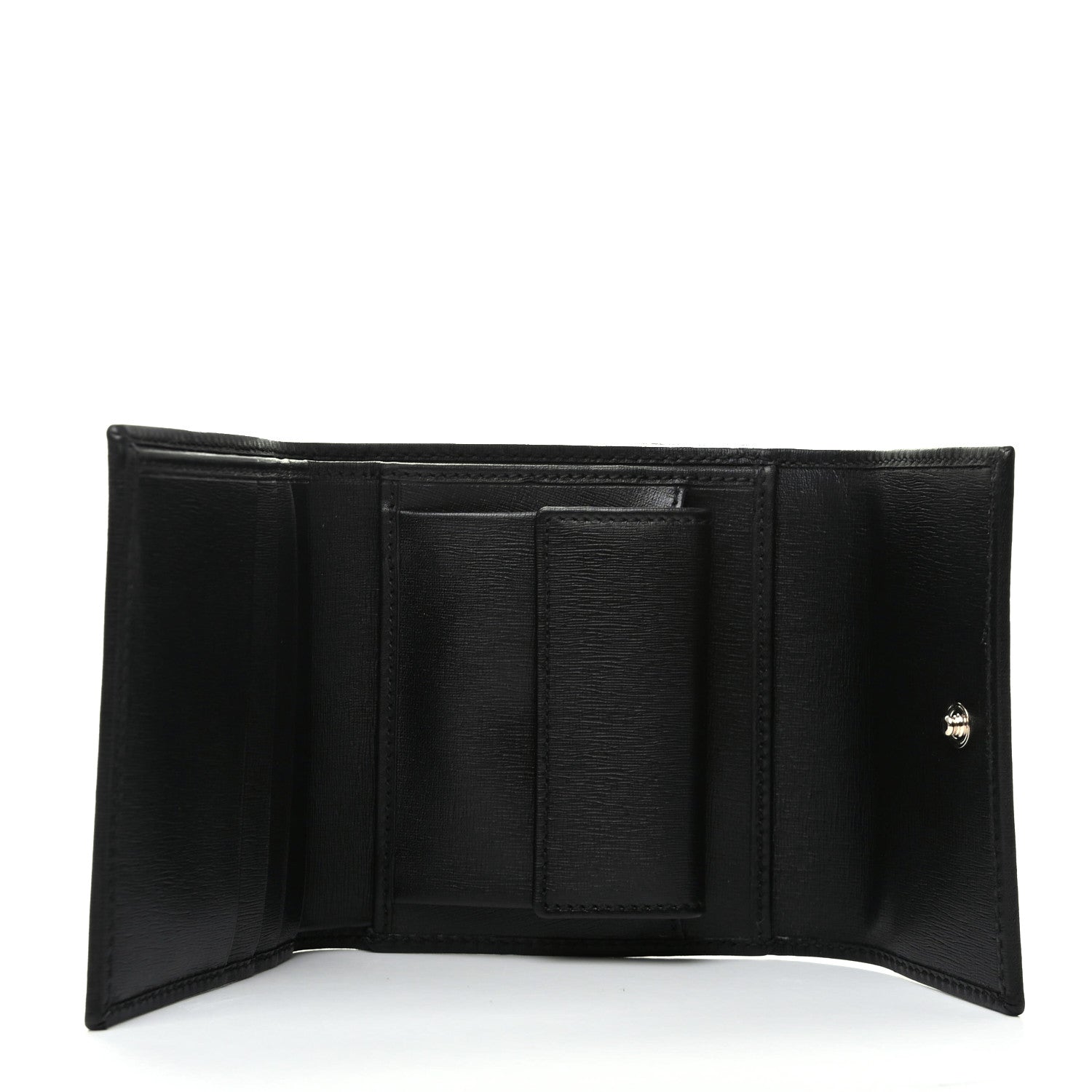 Gucci GG Plus Monogram Joy French Flap Wallet White Black 5 of 8