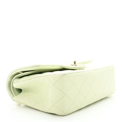 Chanel Caviar Quilted Small Double Flap Light Green 4 of 11