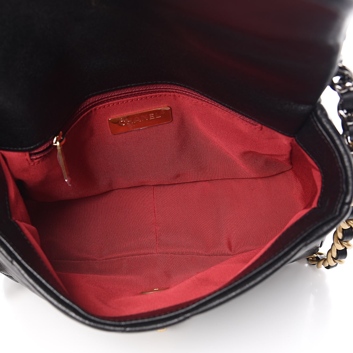 Chanel Goatskin Quilted Medium 19 Flap Black 5 of 11