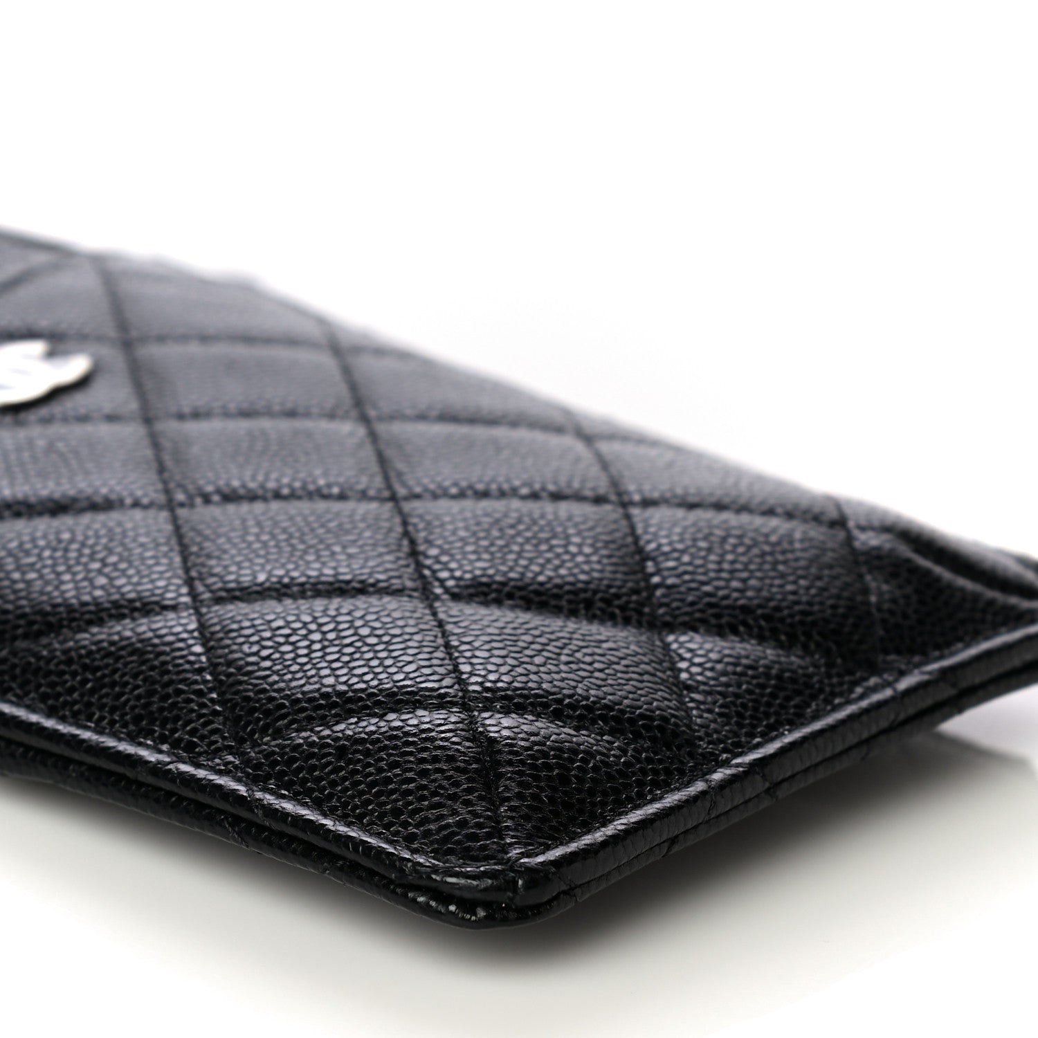 Chanel Caviar Quilted Classic Flat Wallet Pouch Black 10 of 13