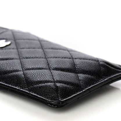 Chanel Caviar Quilted Classic Flat Wallet Pouch Black 10 of 13