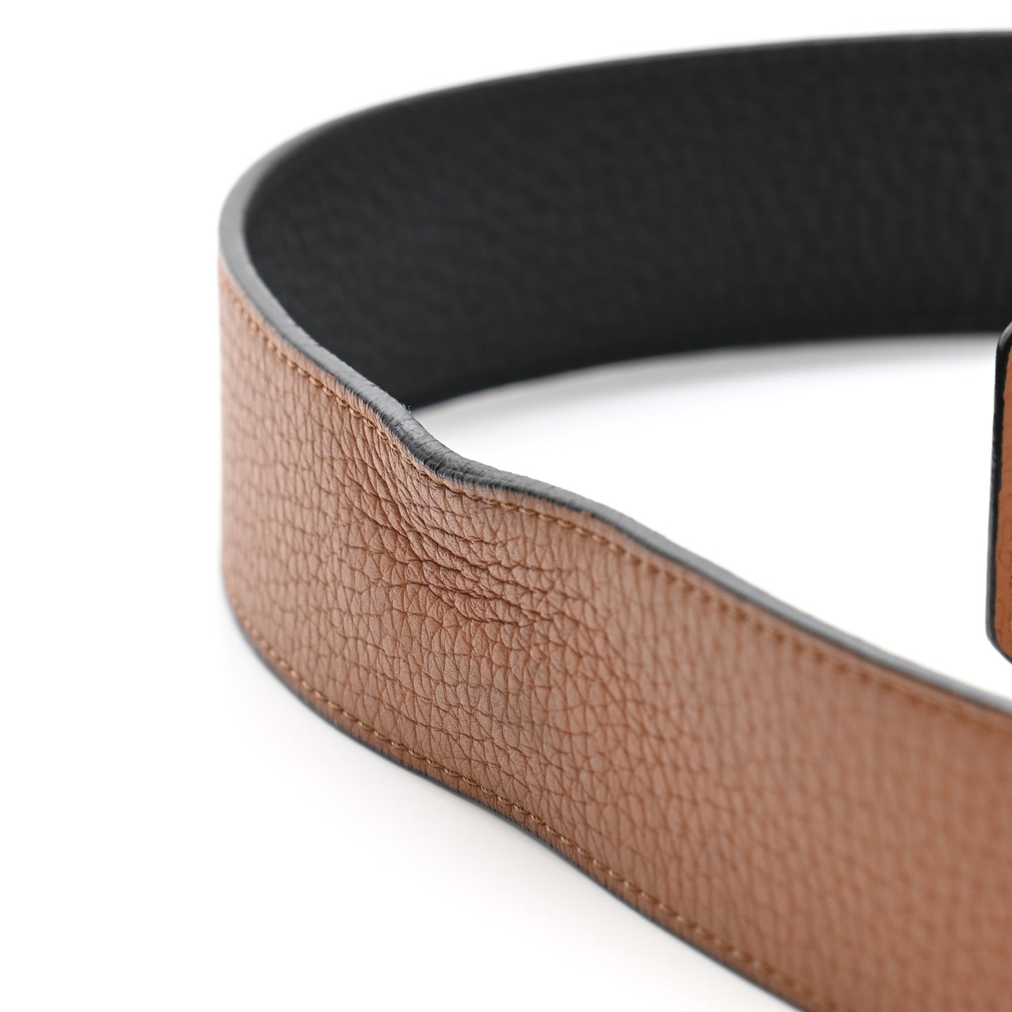 Taurillon Calfskin 30mm LV Initiales Reversible Belt 90 36 Black