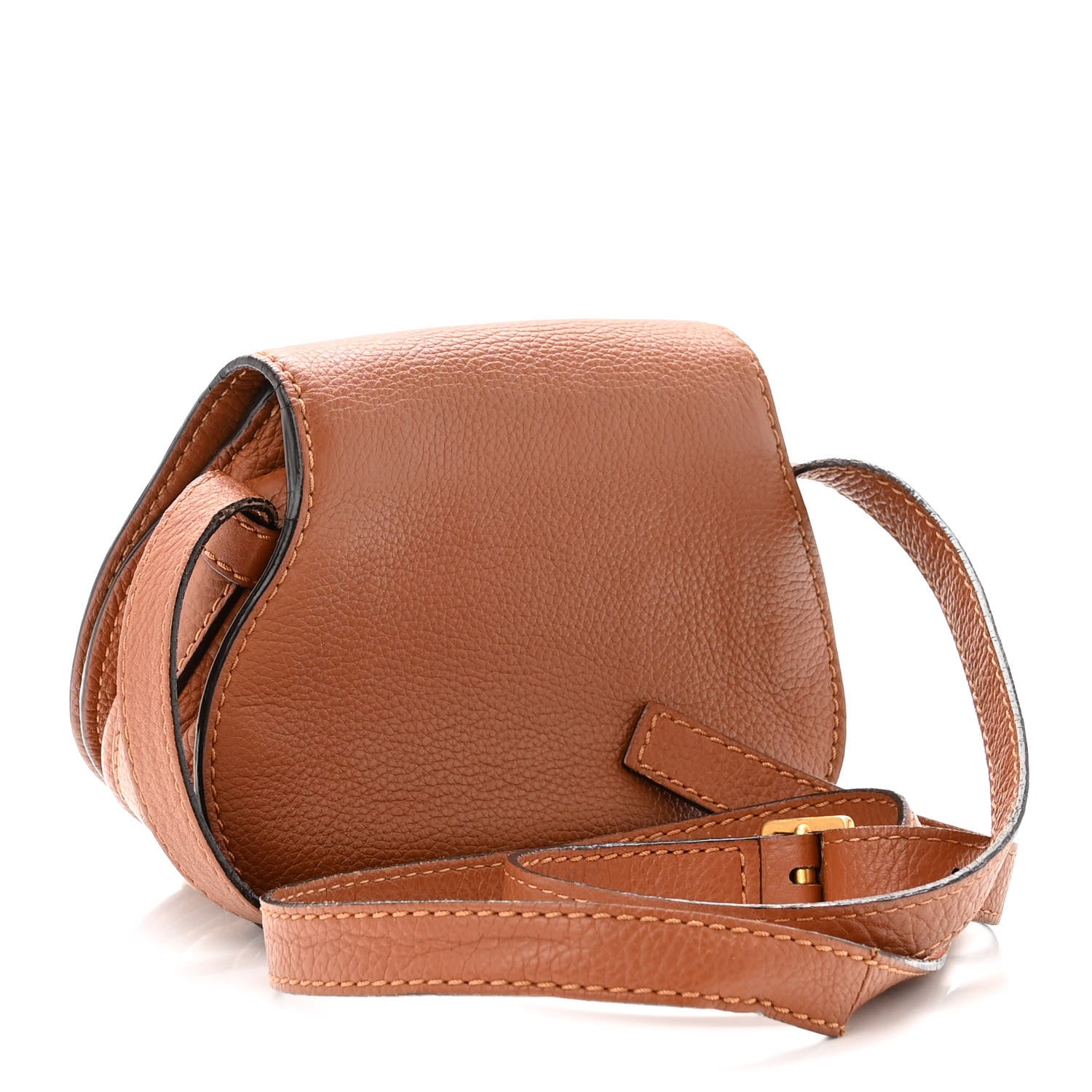 Chloe Calfskin Mini Marcie Round Crossbody Bag Tan 3 of 13