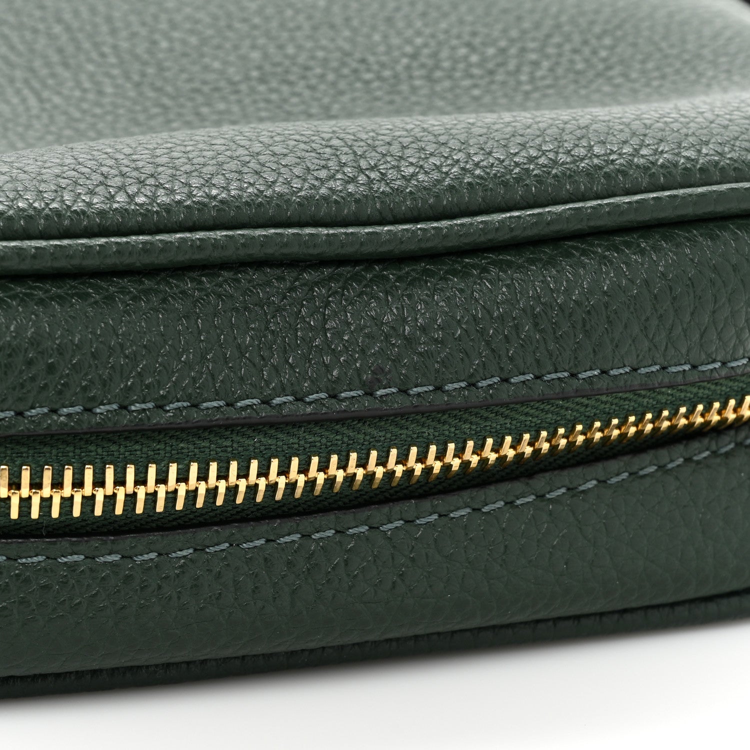Versace Grained Calfskin Small Medusa Messenger Bag Green 11 of 11