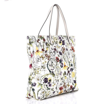 Gucci Canvas Flora Infinity Large Tote White 3 of 7