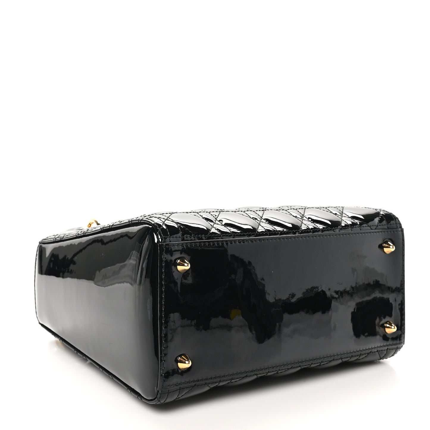 Patent Cannage Medium Lady Dior Black