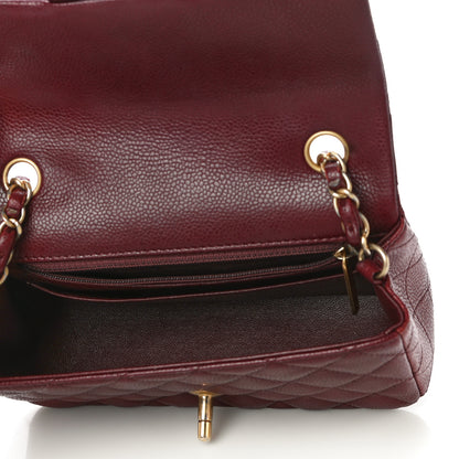 Chanel Caviar Quilted Mini Rectangular Flap Dark Red 9 of 11