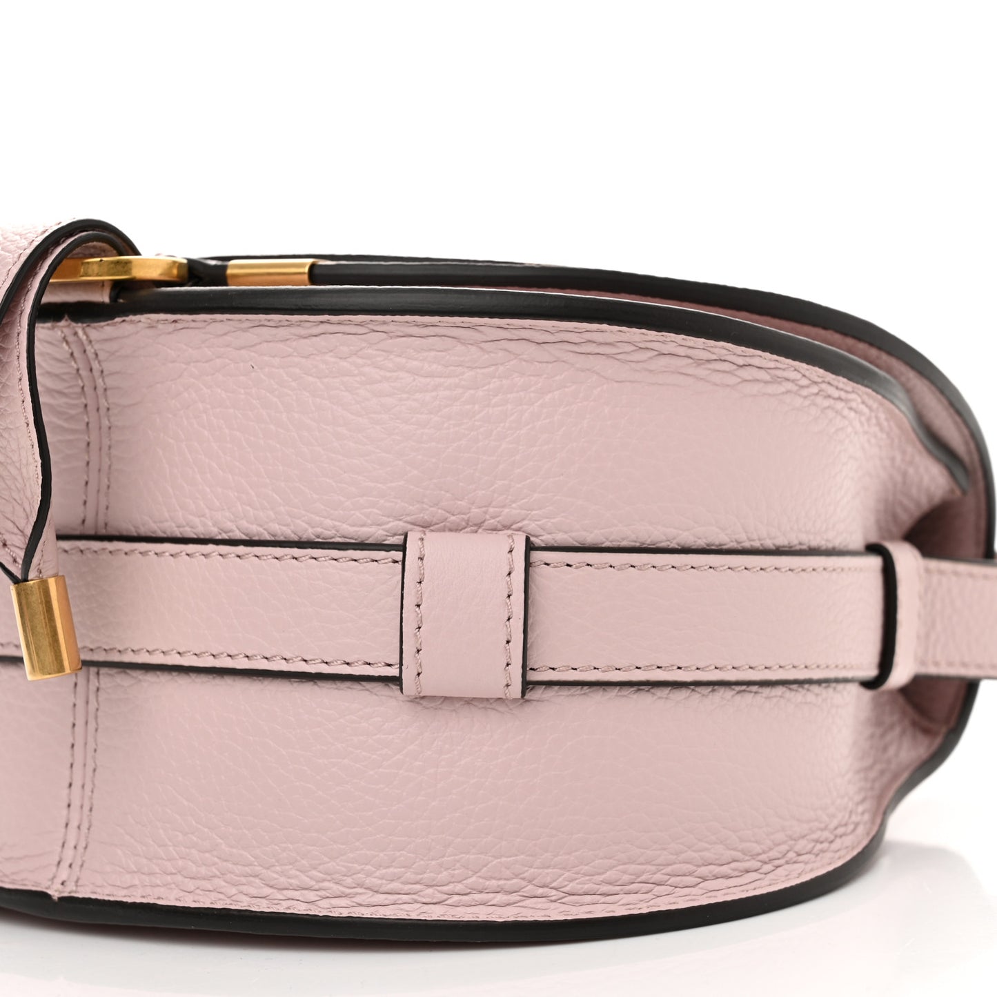 Grained Calfskin Small Marcie Saddle Bag Misty Lavender