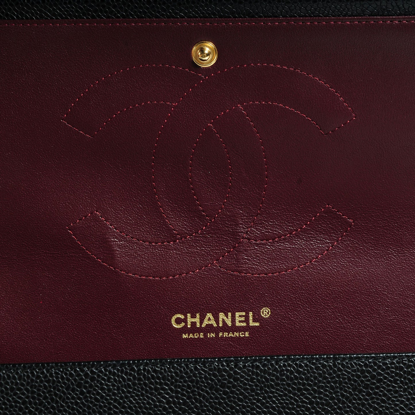 Caviar Jumbo Double Flap Black