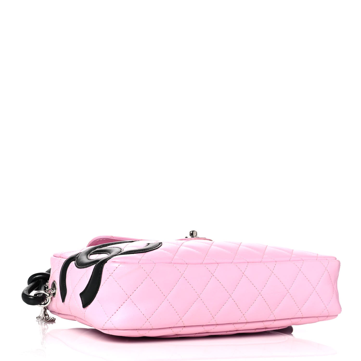 Chanel Calfskin Quilted Cambon Camera Case Pink Black 3 of 8