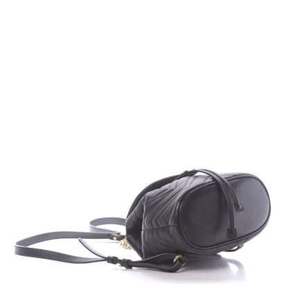 Gucci Calfskin Matelasse GG Marmont Flap Backpack Black 3 of 9