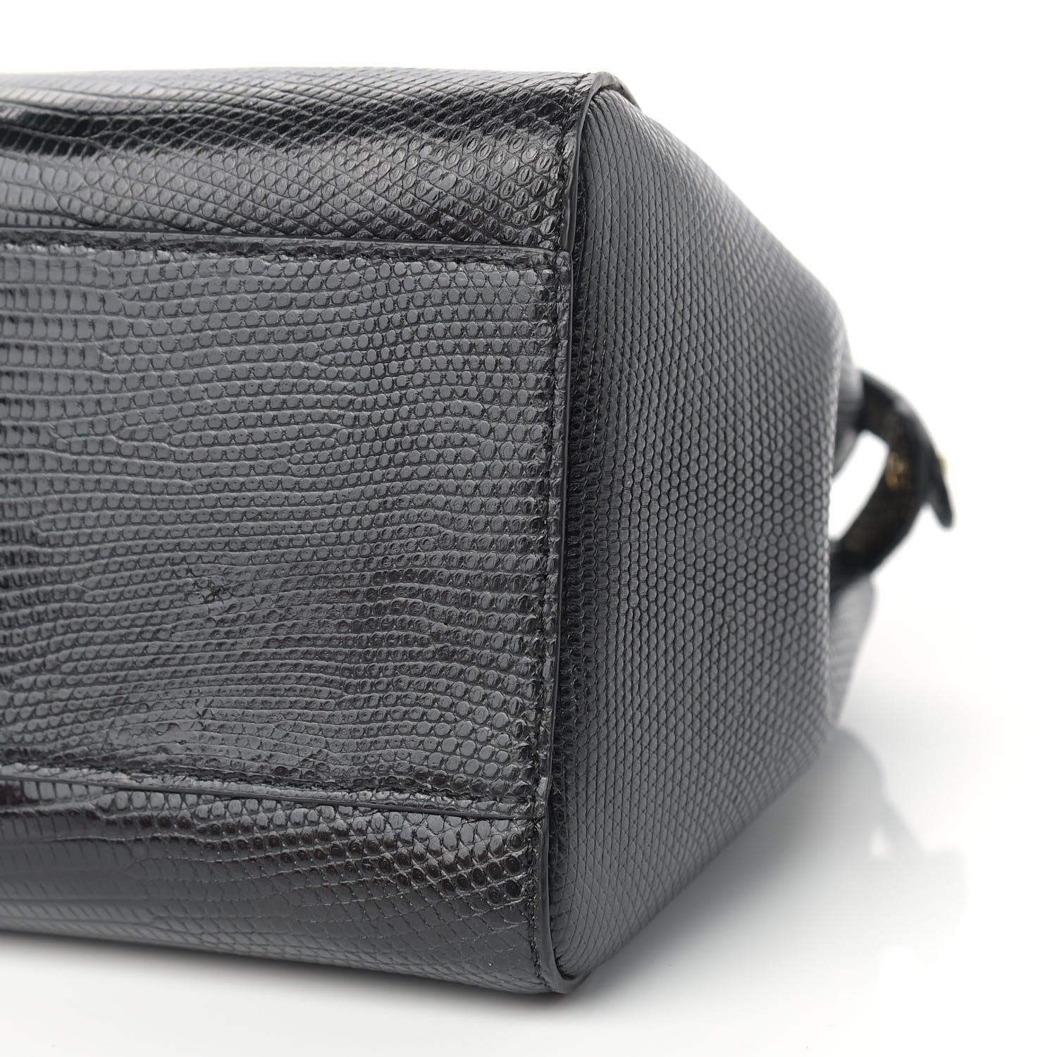 Fendi Lizard XS Peekaboo Iconic Satchel Black 8 of 8
