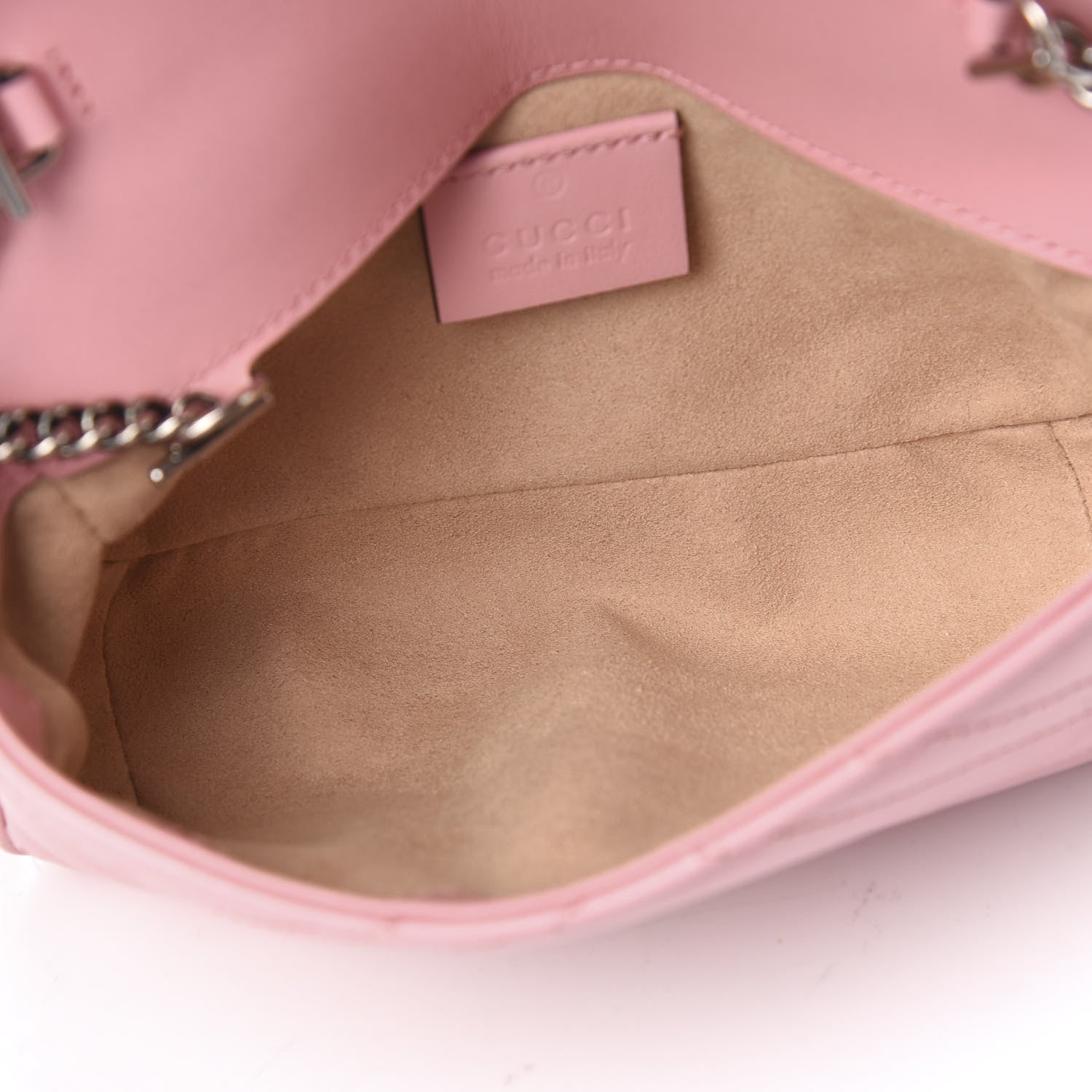 Gucci Calfskin Matelasse Super Mini GG Marmont Shoulder Bag Wild Rose 5 of 11