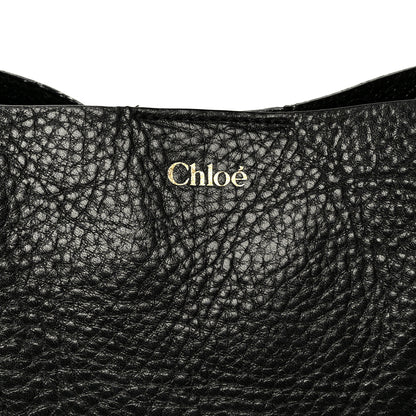 Chloe Grained Calfskin Small Spin Tote Black 8 of 10
