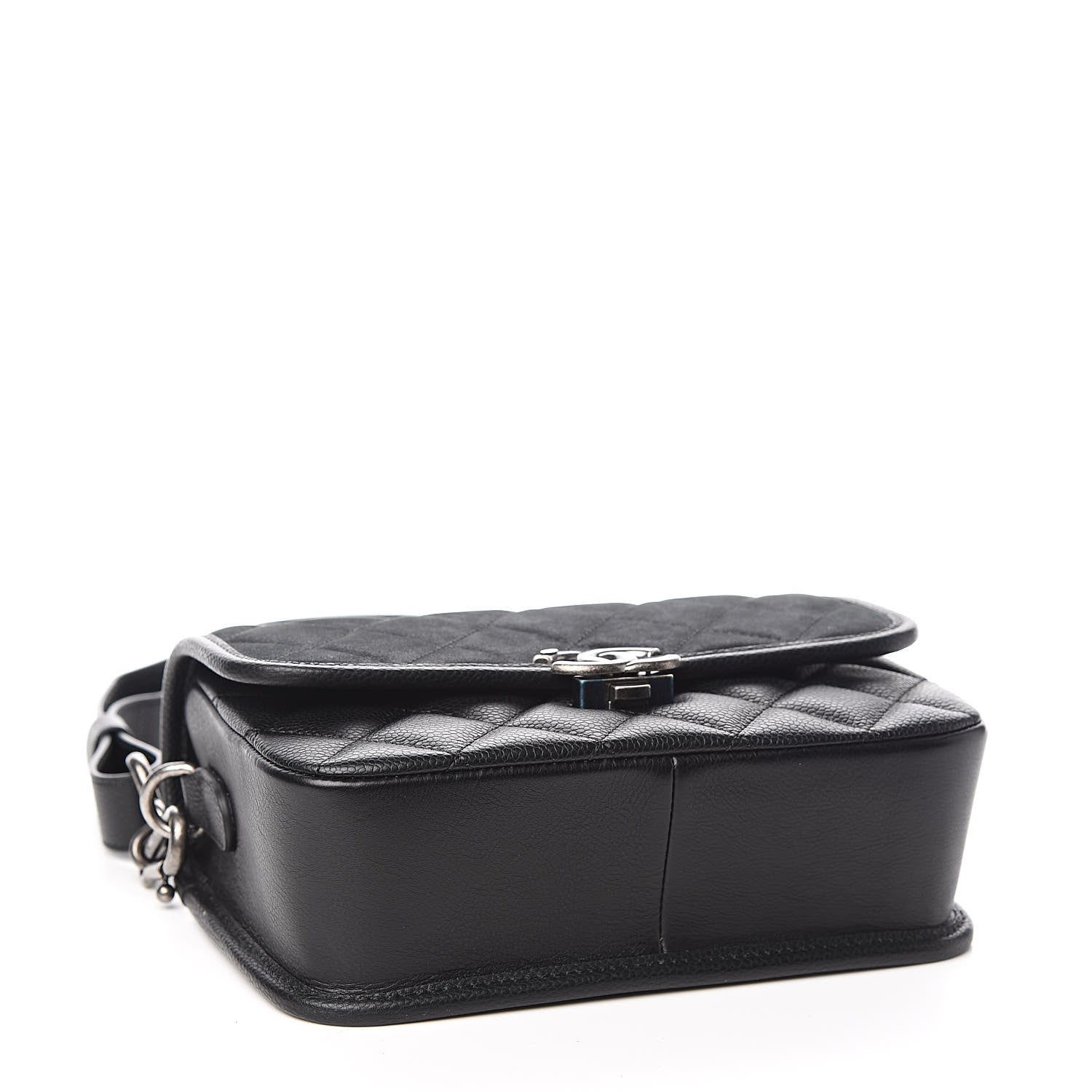 Chanel Caviar Iridescent Calfskin Quilted Small Daily Carry Messenger Black 4 of 12
