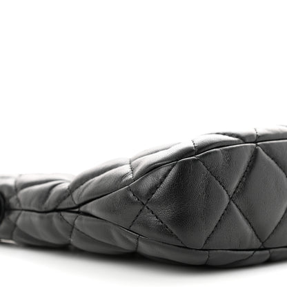 Chanel Lambskin Quilted Hobo Black 9 of 13
