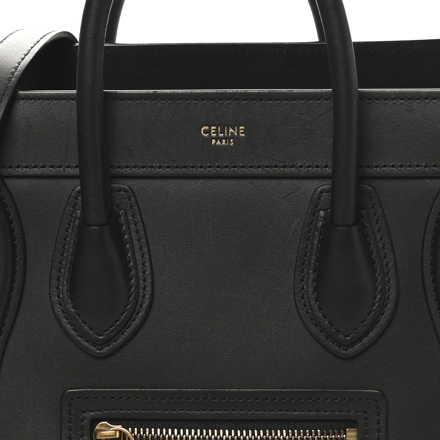 Celine Smooth Calfskin Nano Luggage Black 8 of 10