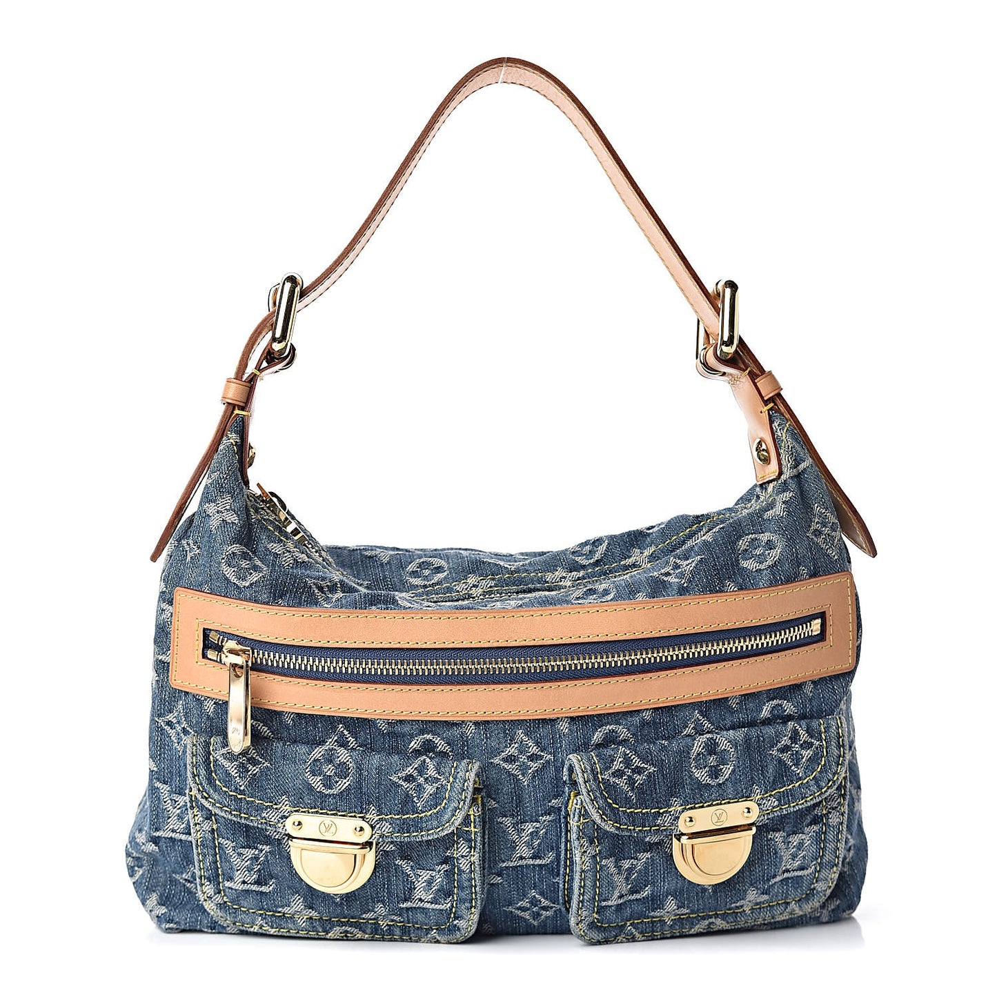 Monogram Denim Baggy PM Blue