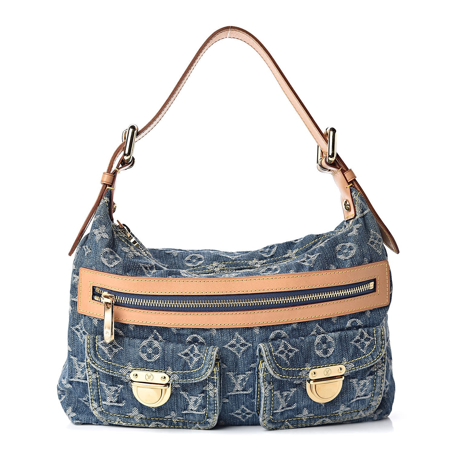 Louis Vuitton Monogram Denim Baggy PM Blue 1 of 14