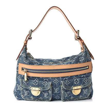 Louis Vuitton Monogram Denim Baggy PM Blue 1 of 14