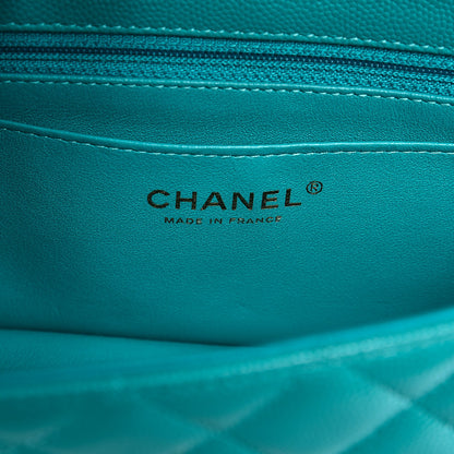 Chanel Caviar Quilted Mini Rectangular Flap Turquoise 6 of 7