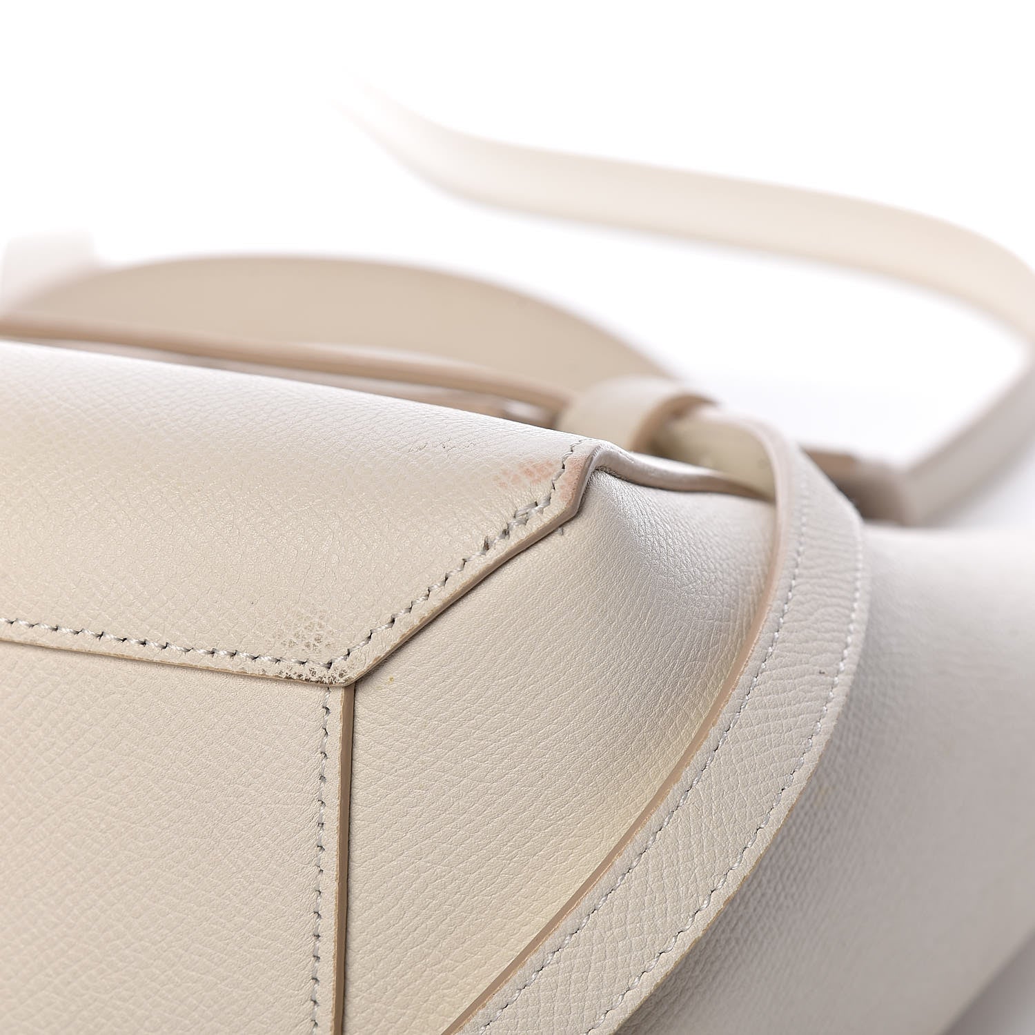 Celine Grained Calfskin Micro Belt Bag White 12 of 14