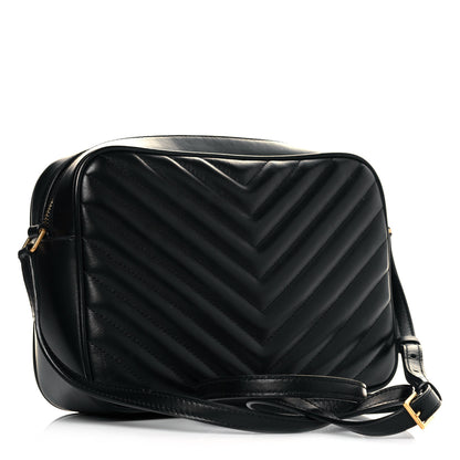 Saint Laurent Calfskin Matelasse Monogram Lou Camera Bag Black 5 of 19