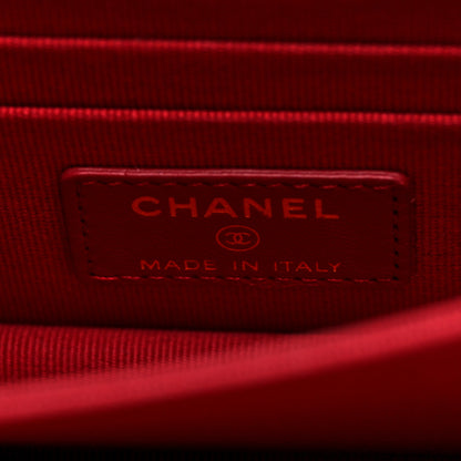 Chanel Lambskin Enamel Quilted Pending CC Clutch With Chain Black 6 of 10