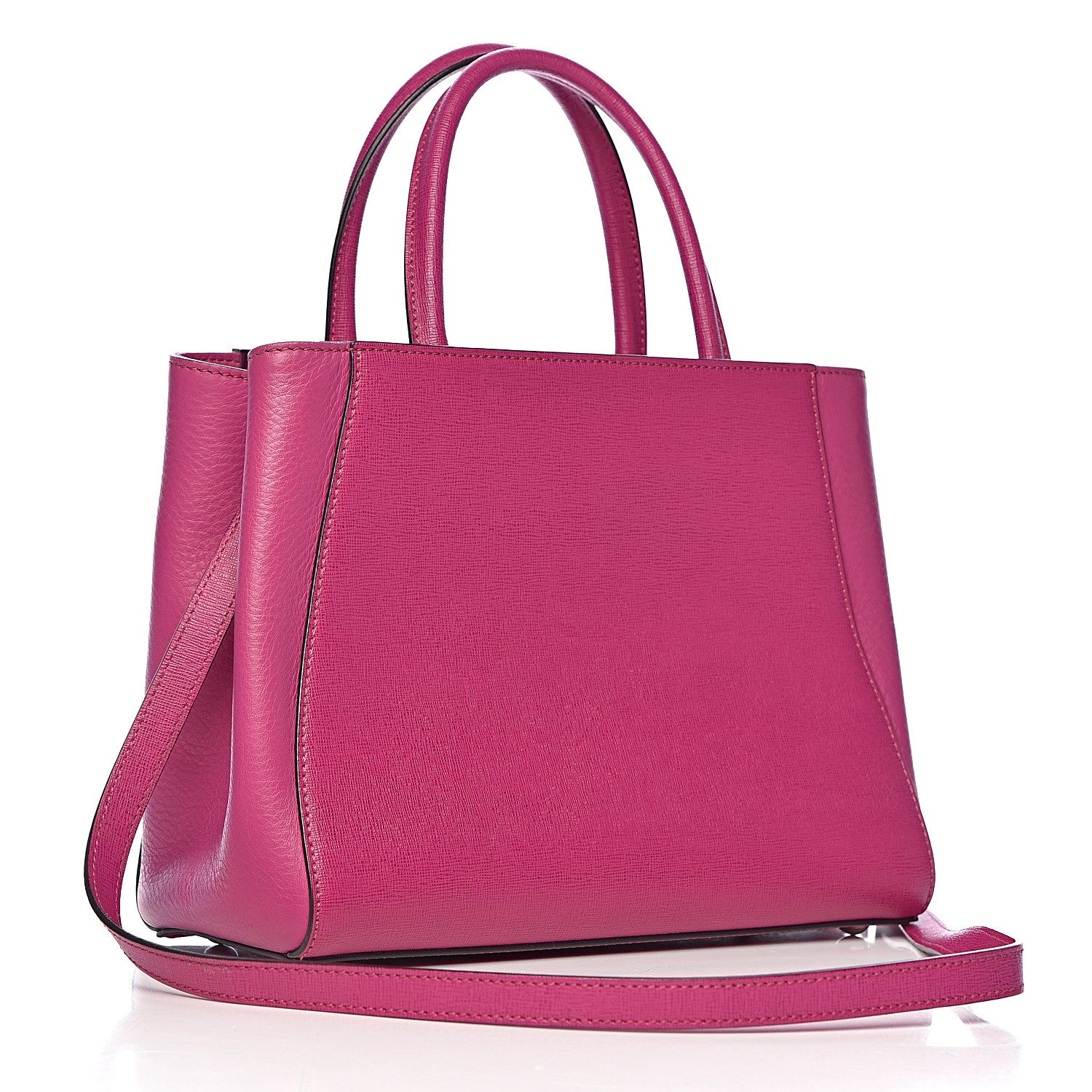 Fendi Vitello Elite Petite 2Jours Tote Magenta 2 of 12