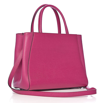 Fendi Vitello Elite Petite 2Jours Tote Magenta 2 of 12