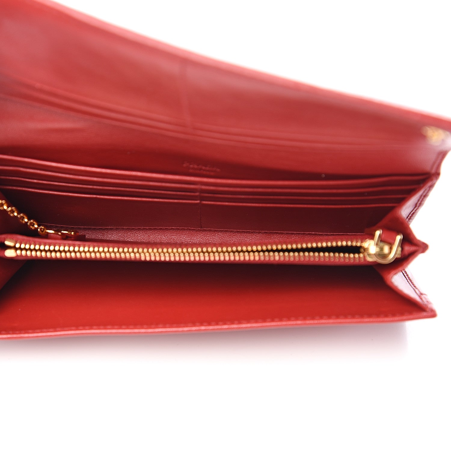 Prada Tessuto Nylon Quilted Continental Flap Wallet Fuoco 4 of 8
