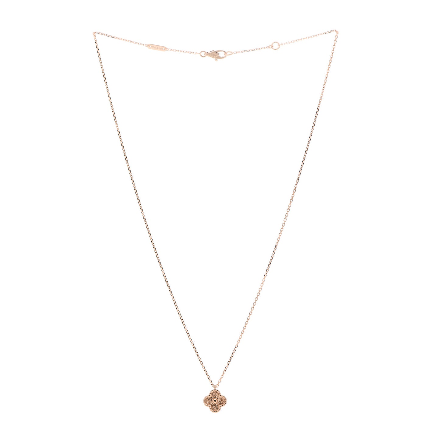 18K Rose Gold Sweet Alhambra Pendant Necklace
