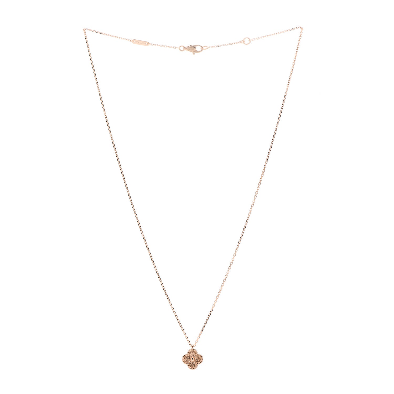 Van Cleef & Arpels 18K Rose Gold Sweet Alhambra Pendant Necklace 3 of 6