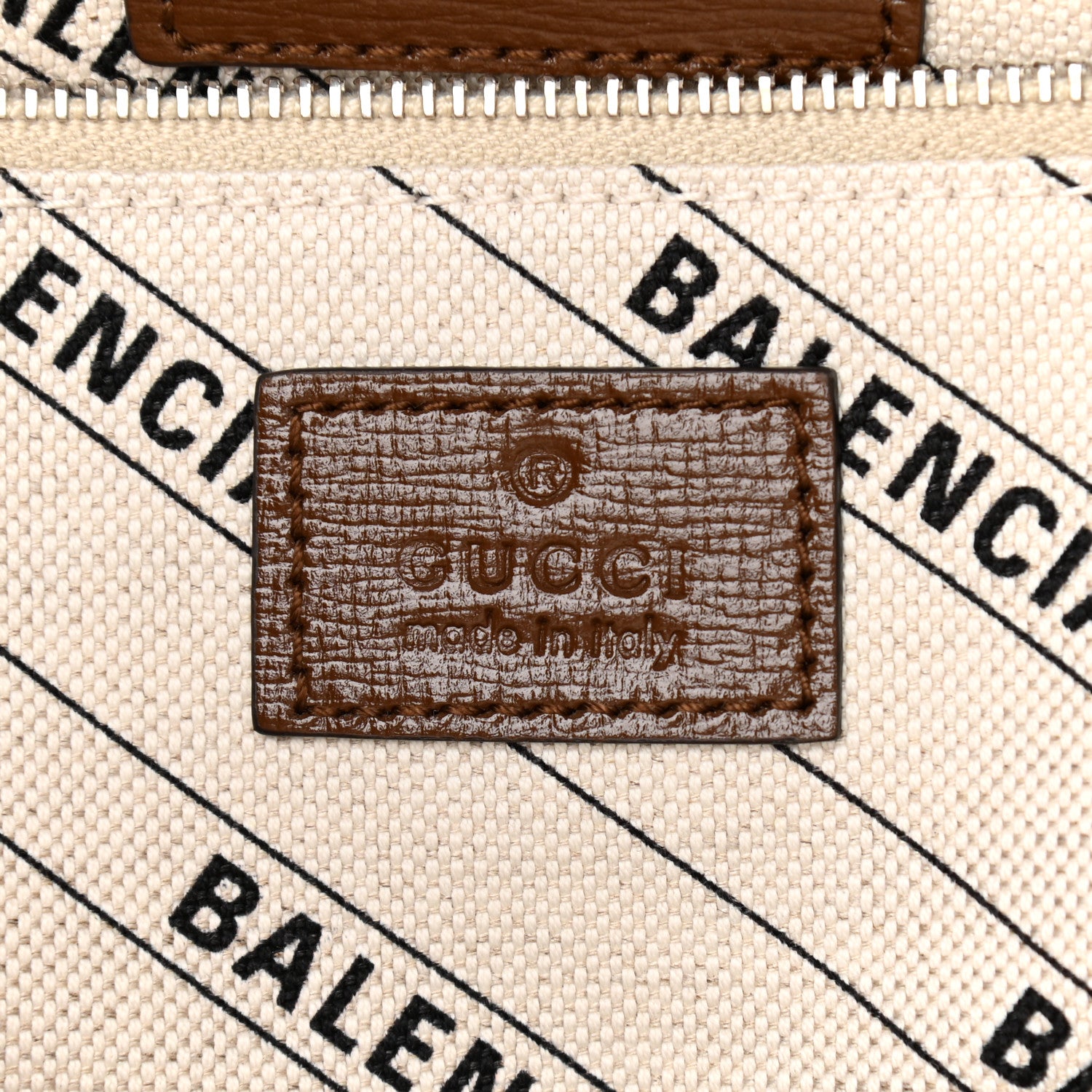 Balenciaga X GUCCI GG Monogram Azalea Calfskin Neo Classic Silver Hardware Medium City Beige Ebony Brown Sugar 6 of 10
