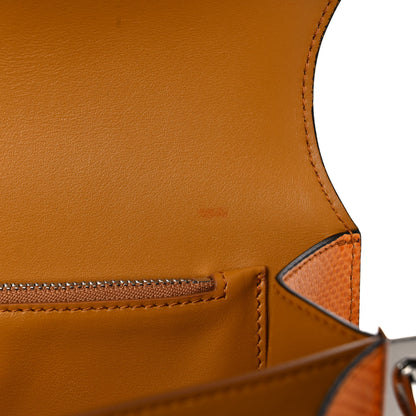 Salvatore Ferragamo Hammered Calfskin Small Joanne Crossbody Orange 10 of 10