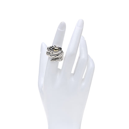 John Hardy Sterling Silver 18K Yellow Gold Legends Cobra Coil Ring 54 6.75 2 of 4