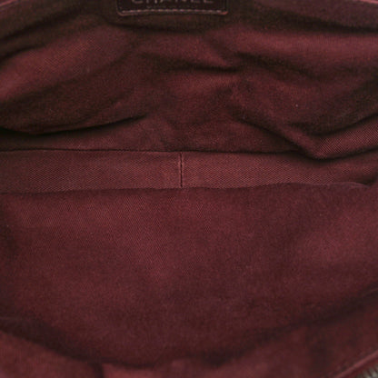 Chanel Woven Canvas Large Easy Shopping Tote Black White 5 of 10