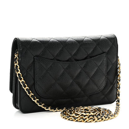 Chanel Caviar Quilted Wallet on Chain WOC Black 3 of 12