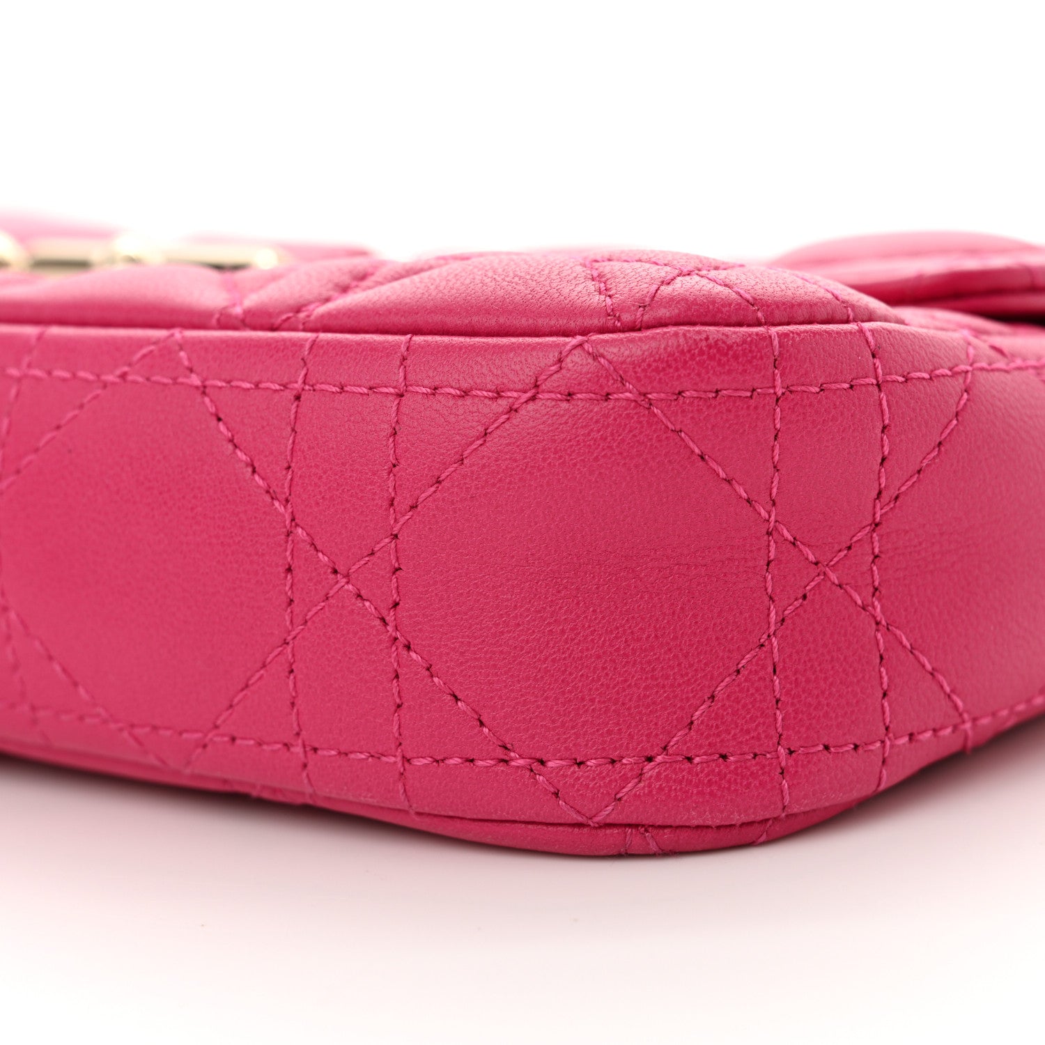 Christian Dior Lambskin Cannage Miss Dior Promenade Pouch Fuchsia 10 of 11