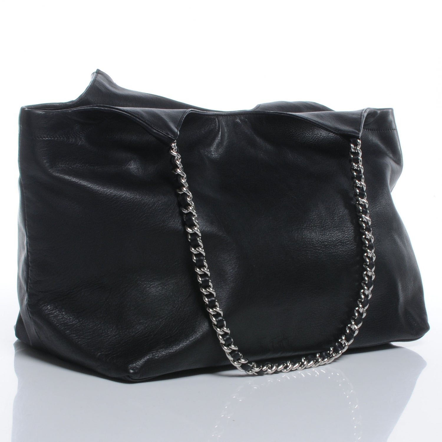 Prada Soft Calf Chain Tote Nero Black 3 of 8