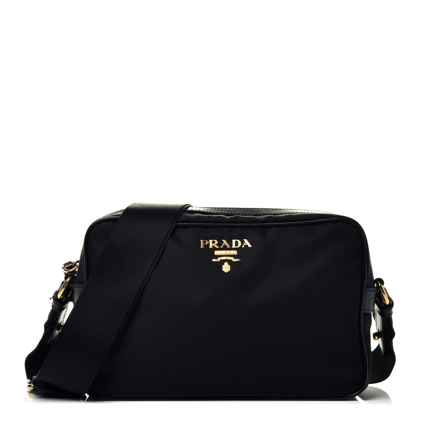 Tessuto Nylon Soft Calf Camera Bag Black